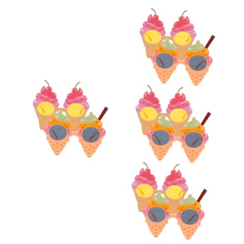 Beatifufu 8 Stck. Hawaii Party Brille Eiscreme Sonnenbrille für Strandpartys Lustige Foto Requisiten für Kostümpartys Leicht und Tragbar Kreative Designs für Unvergessliche von Beatifufu