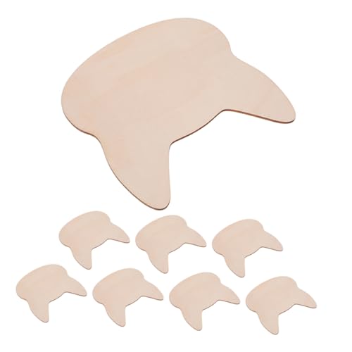 Beatifufu 8 Stück Holz Ausschnitte Tierkopf für DIY Handwerke Unbearbeitete Holzscheiben zum Malen Basteln und Dekorieren für Kreative Projekte und Kinderspaß von Beatifufu