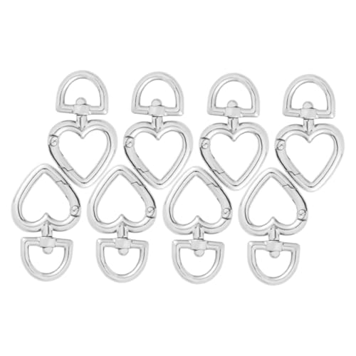 Beatifufu 8 Stück Teiliges Herz Schlüsselanhänger Karabiner aus Zinklegierung Drehbarer Feder Snap Haken Robustes DIY Zubehör für Schlüsselringe Taschen Armbänder und Kreative Beatifufu 8 Stück Teiliges Herz Schlüsselanhänger Karabiner aus Zinklegierung Drehbarer Feder Snap Haken Robustes DIY Zubehör für Schlüsselringe Taschen Armbänder und Kreative von Beatifufu