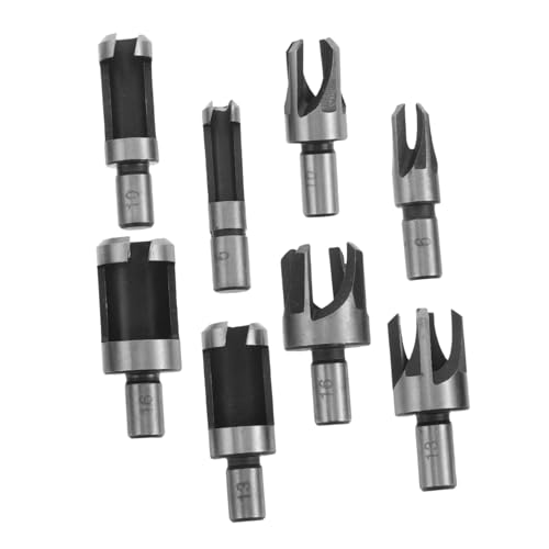 Beatifufu 8 Stück Teiliges Holzstecker Bohrer Set mit Rundgriff Präzise Holzbohrwerkzeuge für Handbohrer für Holzarbeiten und Heimwerkerprojekte Kompakt und Tragbar von Beatifufu
