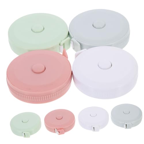 Beatifufu 8 Stück Teiliges Mini Maßband Weich Einziehbar Tragbar Doppelskala Kompakt für Körper Schneidermaß Vielseitiges Messwerkzeug für Nähen und Hausgebrauch von Beatifufu