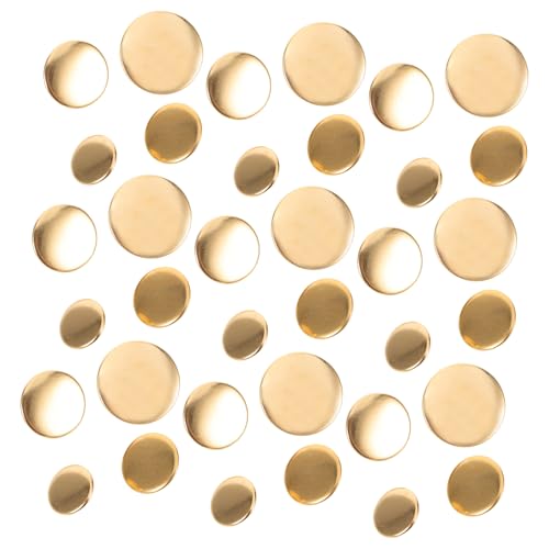 Beatifufu 80 Stück Teiliges Runde Vintage Kupferknöpfe Robuste Metallknöpfe für Anzüge Uniformjacken und Mäntel Vielseitige Ersatzknöpfe zum Nähen und Basteln von Beatifufu
