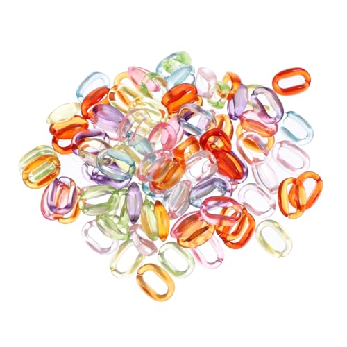 Beatifufu 800 Stück Acryl Verbindungsringe Bunte Schnellverbinder für DIY Schmuck Handykette Taschenkette Glatte Oberfläche Sichere Ovale Glieder für Kreative Bastelprojekte von Beatifufu