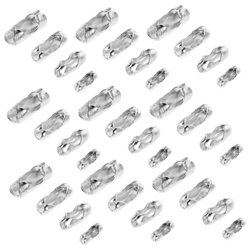 Beatifufu 800 Stück Metall Kugelkettenschlösser für Schmuckherstellung Stabile Verbindungsclips Vielseitige Perlenverbinder für Halsketten Armbänder DIY Reparatur Zubehör von Beatifufu