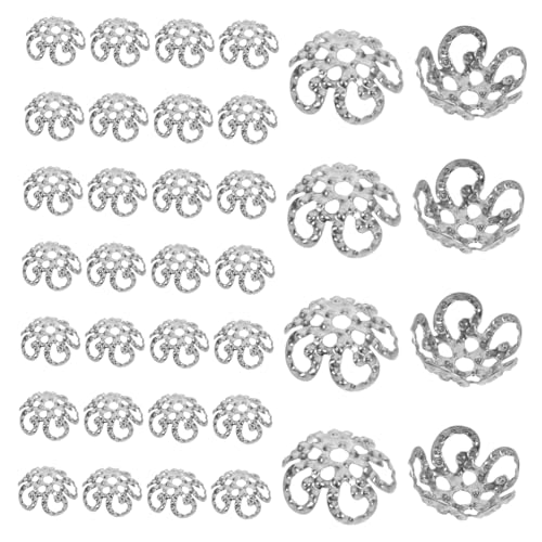 Beatifufu 800 Stück Vintage Metall Perlenkappen Blumenform Schmuck Endkappen für DIY Armbänder Ohrringe Basteln Zubehör Stilvolle Schneeflocken Design von Beatifufu