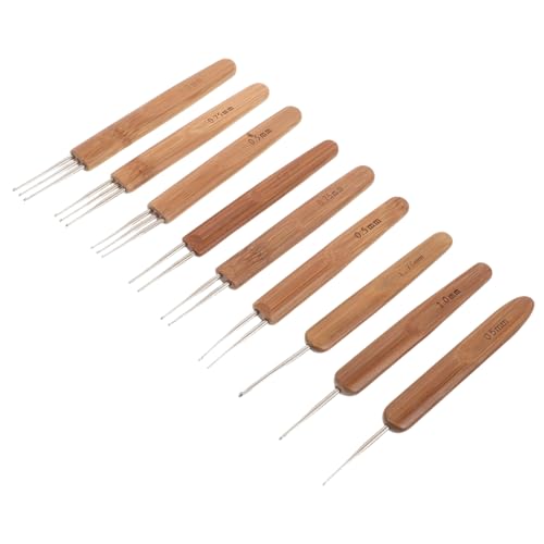 Beatifufu 9 Stück Teiliges Häkelnadel Haare mit Glattem Metallhaken und Ergonomischem Bambusgriff Geeignet für Dreadlocks Flechten Stricken und Individuelle Haarstyling-kreationen Beatifufu 9 Stück Teiliges Häkelnadel Haare mit Glattem Metallhaken und Ergonomischem Bambusgriff Geeignet für Dreadlocks Flechten Stricken und Individuelle Haarstyling-kreationen von Beatifufu