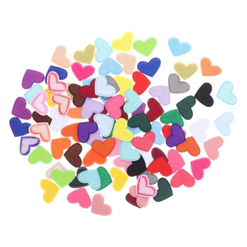 Beatifufu 93 Stück Teiliges Herz Patches zum Aufbügeln und Nähen Bunte Dekorative Aufnäher für Kleidung Taschen DIY Langlebige Bestickte Applikationen für Reparatur und Individualisierung von Beatifufu