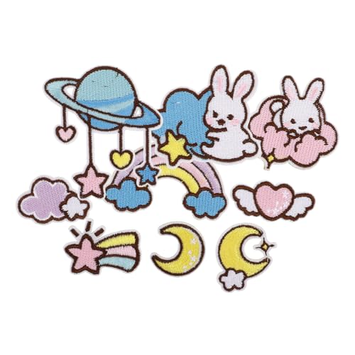Beatifufu 9Stücke Teiliges Cartoon Stickerei Patch Für DIY Kleidung Selbstklebende Aufnäher Zur Individuellen Dekoration Von Schuhen Und Accessoires Für Projekte von Beatifufu