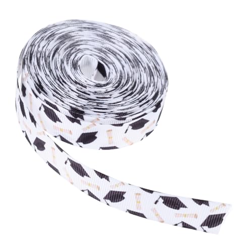 Beatifufu Abschlussband Polyester Geschenkband mit Dekorativem Druck Diy Geschenkverpackungsband für Abschlussfeier Partydekoration und Klassenzimmer Zubehör von Beatifufu