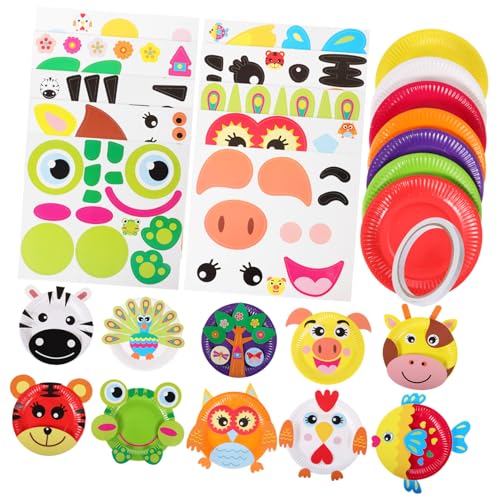 Beatifufu Bastelset Papp Teller mit Tier Aufklebern DIY Kunstprojekte für Kleinkinder Jahre Einfache Anwendung Inklusive Vielfältiger Sticker für Jungen Mädchen Kindergarten Beatifufu Bastelset Papp Teller mit Tier Aufklebern DIY Kunstprojekte für Kleinkinder Jahre Einfache Anwendung Inklusive Vielfältiger Sticker für Jungen Mädchen Kindergarten von Beatifufu
