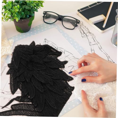 Beatifufu Bestickte Spitzenflügel Patches zum Aufbügeln Elegante Mehrlagige DIY Applikationen Langlebige Kleidung Dekoration für Pullover Kissen Schuhe und Handwerk Schwarze Spitzenflicken Beatifufu Bestickte Spitzenflügel Patches zum Aufbügeln Elegante Mehrlagige DIY Applikationen Langlebige Kleidung Dekoration für Pullover Kissen Schuhe und Handwerk Schwarze Spitzenflicken von Beatifufu