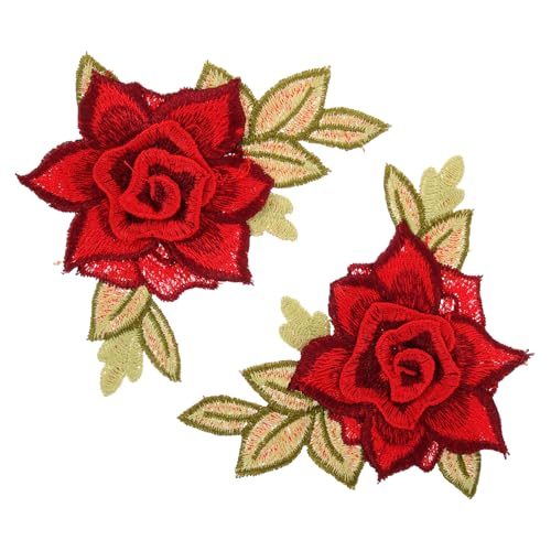 Beatifufu Blumenstickerei Patches zum Aufnähen Dekorative Applikationen für DIY Kleidung Jeansreparatur und Kreative Bastelprojekte Selbstklebend und Vielseitig Einsetzbar von Beatifufu
