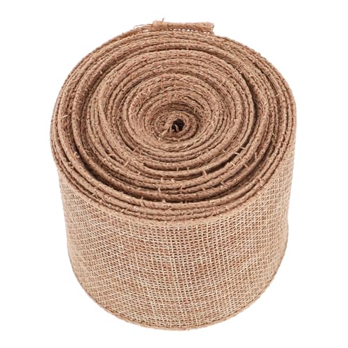 Beatifufu Breites Imitation Jute Band für DIY Basteln Floristik Geschenkverpackung und Partydekoration Strapazierfähiges Farbintensives Dekoband für Handwerk und Blumenarrangements von Beatifufu