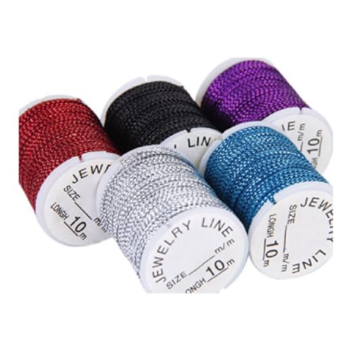 Beatifufu Bunte Bastelschnur Lange Kordeln Farben für DIY Armbänder und Schmuckherstellung Strapazierfähigem Resin Zufällige Farbe Zufällige Farbe von Beatifufu