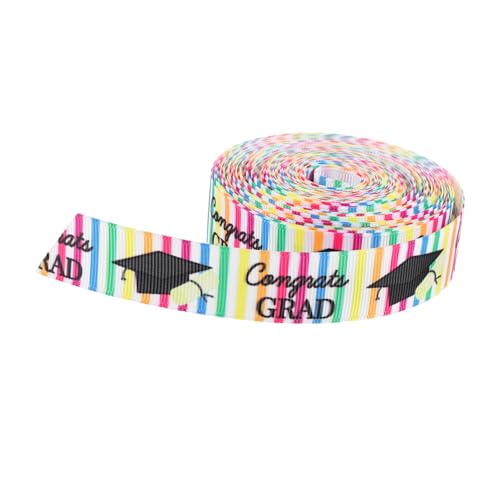 Beatifufu DIY Geschenkbänder für Abschlussfeiern Yards Polyester Ribbon Goldfolien Design Breit Dekoratives Band für Bastelprojekte und Leicht und Langlebig von Beatifufu