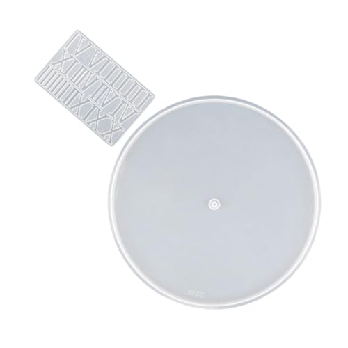 Beatifufu DIY Silikonform für Runde Wanduhr mit Römischen Ziffern Flexible Wiederverwendbare Epoxidharz gießform für Bastelprojekte Leicht Langlebig für Heim Bürodekoration von Beatifufu