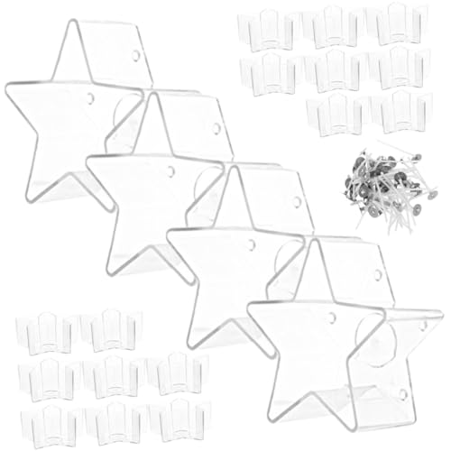 Beatifufu DIY Sternförmige Teelichthalter aus Hitzebeständigem Kunststoff mit Dochten Flammenhemmend und Wiederverwendbar für Hochzeitskerzen und Kerzenherstellung von Beatifufu
