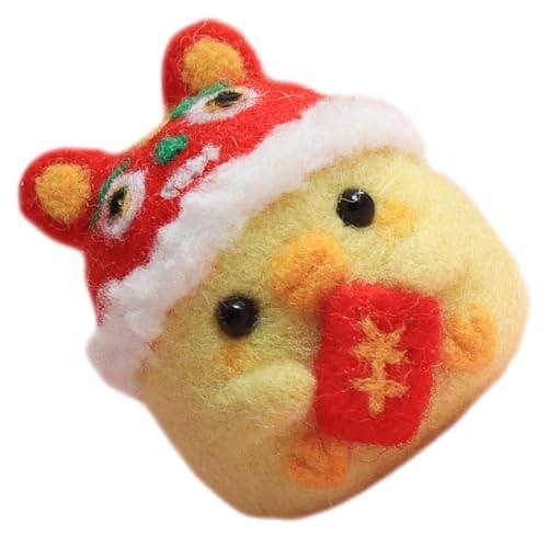 Beatifufu DIY Wollfilz Tierfigur Niedliches Filz Entchen Bastelmaterial Handgefertigtes Nadelfilzen Kreativset für Erwachsene DIY Filz Puppe für Kreative Freizeitgestaltung von Beatifufu