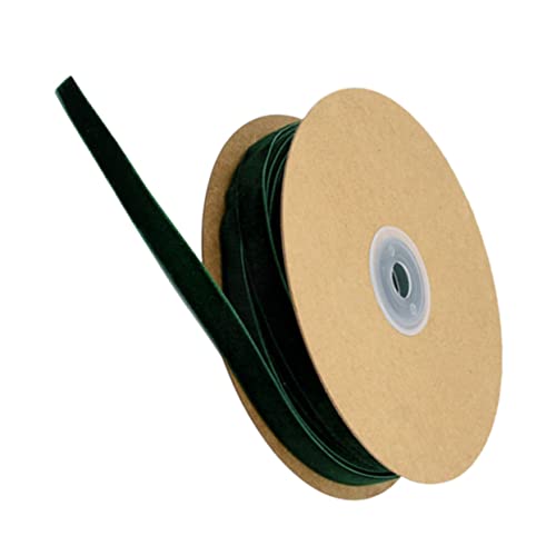 Beatifufu Einseitige nicht Elastische Flocking Bänder in Dunkelgrün Samtband für Geschenkverpackung Basteln DIY Kleidung Kopfbedeckung und Schmuckzubehör Dekoratives Stoffband für Heim und von Beatifufu