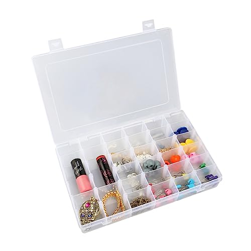Beatifufu Fächer Plastik Schmuck Aufbewahrungsbox Mit Abnehmbaren Trennwänden Für Schmuck Kosmetik Und Kleine Gegenstände Tragbarer Organizer Für Zuhause Und Unterwegs von Beatifufu
