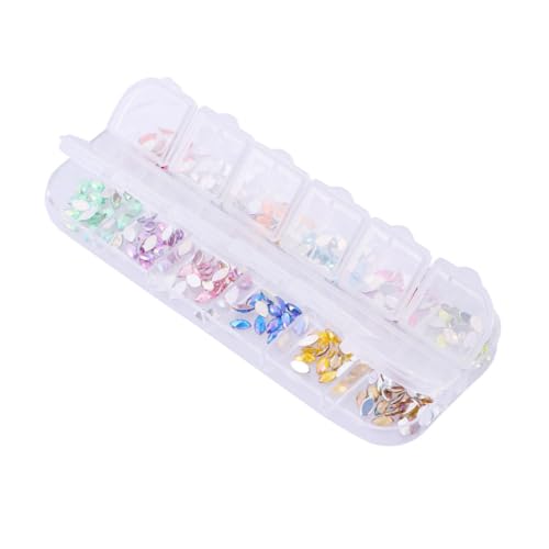 Beatifufu Farben Nagel Strasssteine Ab Glanz Flach Rückseite Nail Art Steine mit Aufbewahrungsbox Glänzend Multifarbig für DIY Maniküre Nageldekorationen Vielseitig Verwendbar von Beatifufu