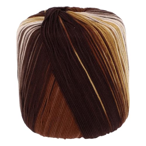 Beatifufu Farbverlauf Baumwollgarn Dickes Weiches Strickgarn für Häkeln und Handstricken Warmes DIY Material für Pullover Schals Mützen und Handgefertigte Accessoires Braun von Beatifufu