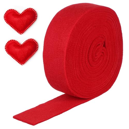 Beatifufu Filzband Rot Wollfilzband Umweltfreundlich Strapazierfähig Bastelfilz für DIY Weihnachtsbaumkränze Dekorationen Patchwork Schleifen Applikationen Beatifufu Filzband Rot Wollfilzband Umweltfreundlich Strapazierfähig Bastelfilz für DIY Weihnachtsbaumkränze Dekorationen Patchwork Schleifen Applikationen von Beatifufu
