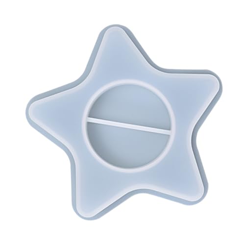 Beatifufu Fünfzackiger Stern Kerzenhalter Silikonform DIY Gießform für Kerzenhalter Dekoration Leicht und Kompakt Wiederverwendbar Bpa Frei Kunsthandwerk Zubehör von Beatifufu