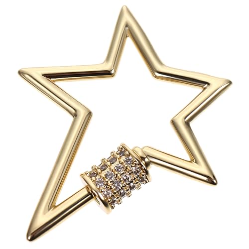 Beatifufu Fünfzackiger Stern Schraubverschluss Karabiner Schmuckverbinder aus Kupfer für Halsketten Armbänder DIY Kreativer Kettenverschluss Vielseitiger Schlüsselring Zubehör Beatifufu Fünfzackiger Stern Schraubverschluss Karabiner Schmuckverbinder aus Kupfer für Halsketten Armbänder DIY Kreativer Kettenverschluss Vielseitiger Schlüsselring Zubehör von Beatifufu