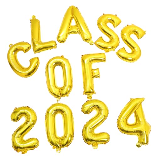 Beatifufu Graduation Ballons aus Aluminiumfolie Class Of Banner Goldene Party Deko für Abschlussfeier Klassenzimmer Dekoration Einfach zu Montieren Vielseitig Einsetzbar von Beatifufu