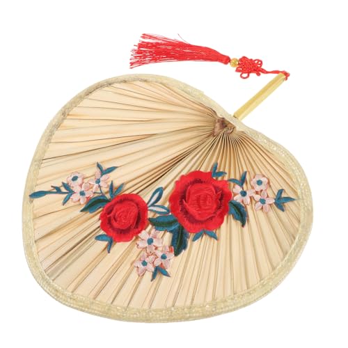 Beatifufu Handgefertigter Palmblatt-fächer Handgewebt Leicht Langlebig Sommerlicher Haushaltsfächer für Tragbar Chinesischer Stil Blossom Muster Beatifufu Handgefertigter Palmblatt-fächer Handgewebt Leicht Langlebig Sommerlicher Haushaltsfächer für Tragbar Chinesischer Stil Blossom Muster von Beatifufu
