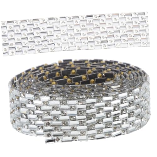 Beatifufu Hochtemperaturbeständiges Strassband Breit Heißklebend für Kostüme Kleidung Taschen Schuhe Dekoration Vielseitiges Bastelband für Feierlichkeiten und DIY verzierungen von Beatifufu