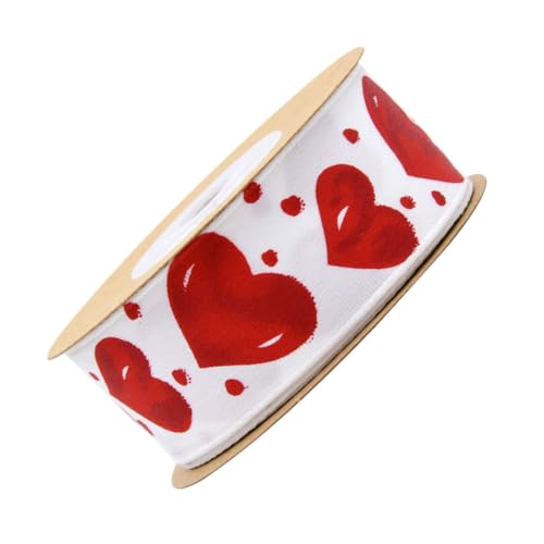 Beatifufu Hochwertiges Rotes Polyester Geschenkband mit Herzmuster Langlebiges Dekoband für Valentinstag Hochzeit Kreative Geschenkverpackung und DIY Bastelprojekte Beatifufu Hochwertiges Rotes Polyester Geschenkband mit Herzmuster Langlebiges Dekoband für Valentinstag Hochzeit Kreative Geschenkverpackung und DIY Bastelprojekte von Beatifufu