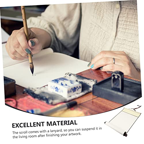 Beatifufu Leere Chinesische Reispapier Malrolle für Kalligraphie und Pinselmalerei Hochwertige Xuan Papier Schriftrolle mit Klarer Textur Langsamer Tintenaufnahme Robust und Vielseitig für von Beatifufu