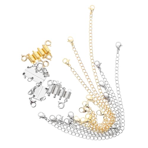 Beatifufu Magnetischer Schmuckverschluss Edelstahl Kettenverlängerung Halsketten Armbänder Verschiedene Kratzfest Magnetverschluss für Damen Alltag und Freizeit von Beatifufu