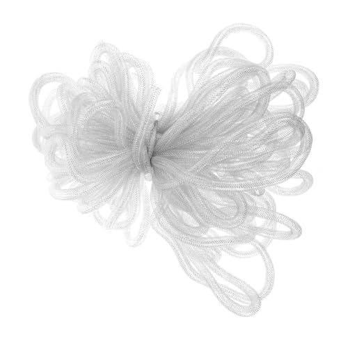 Beatifufu Mesh Tube Cord Elastisches DIY Schmuckband Silber weiß Langlebig Weich Fade resistent für Armbänder Ohrringe Kreative Schmuckherstellung Modische Farbkombination von Beatifufu