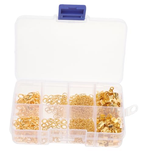 Beatifufu Metall Schmuckzubehör Teilig Karabinerverschlüsse Sprungringe Endkappen für Halsketten Armbänder DIY Schmuckherstellung Goldfarbene Schmuckreparatur Box für Bastler Beatifufu Metall Schmuckzubehör Teilig Karabinerverschlüsse Sprungringe Endkappen für Halsketten Armbänder DIY Schmuckherstellung Goldfarbene Schmuckreparatur Box für Bastler von Beatifufu