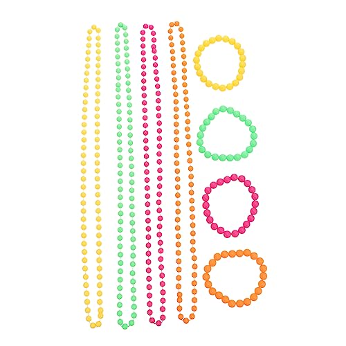 Beatifufu Neon Perlen Halskette und Armband Teilig Leichte Kunststoff Perlen Bunter Partyschmuck für Damen und Mädchen Modisches Accessoire für Tanzparty und Abendveranstaltung Beatifufu Neon Perlen Halskette und Armband Teilig Leichte Kunststoff Perlen Bunter Partyschmuck für Damen und Mädchen Modisches Accessoire für Tanzparty und Abendveranstaltung von Beatifufu