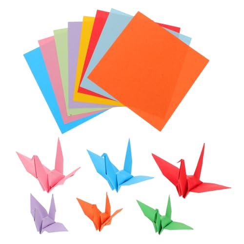 Beatifufu Origami Papier für Doppelseitig Farbig Quadratisch Faltpapier für Kreative DIY Bastelprojekte Vorschule Kindergarten Handgemacht ohne Werkzeug von Beatifufu