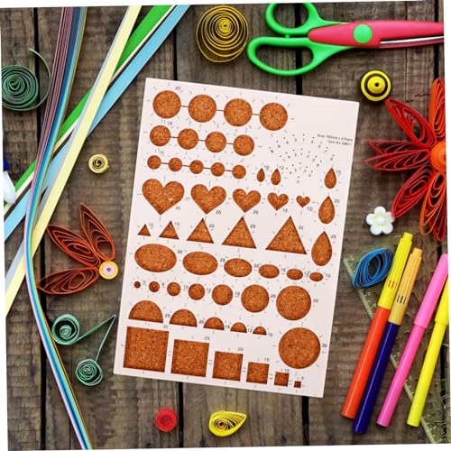 Beatifufu Papier Quilling Schablone aus Abs und Kork Präzise DIY Vorlage mit Verschiedenen Schlitzen Langlebig und Formstabil für Bastelarbeiten Wie Grußkarten und Wanddekoration von Beatifufu