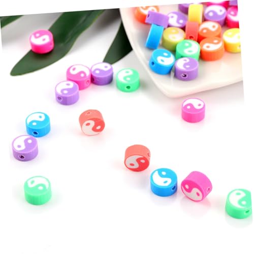 Beatifufu Polymer Clay Perlen Tai Chi Unendlichkeit diagramm Bunte Schmuckperlen DIY Armband Halskette Spacer Beads für Basteln und Festivaldeko von Beatifufu