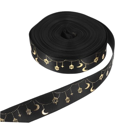 Beatifufu Ramadan Dekoratives Polyesterband Breit Rolle Mond Stern Langlebiges Geschenkband für Eid Muslimische Party Basteln und Geschenkverpackung Beatifufu Ramadan Dekoratives Polyesterband Breit Rolle Mond Stern Langlebiges Geschenkband für Eid Muslimische Party Basteln und Geschenkverpackung von Beatifufu