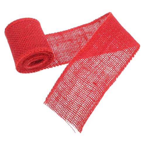 Beatifufu Rotes Juteband Natürliche Sackleinenrolle für Weihnachtsdekoration Basteln Geschenkverpackung Kränze Hochzeit und Umweltfreundliche DIY Projekte von Beatifufu