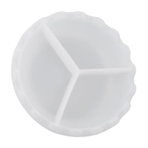 Beatifufu Runde Flache Silikonform Kristall Epoxidharz Form Spiegel Gießform für DIY Dekorative Tabletts Umweltfreundlich Bpa frei Einfache Trennung und Reinigung von Beatifufu