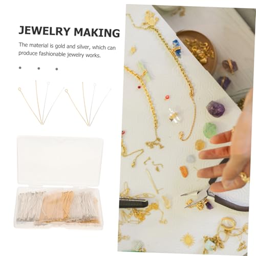 Beatifufu Schmuck Kettelstifte aus Robustem für DIY Ohrringe Armbänder Halsketten Schmuckherstellung Zubehör in Gold und Silber Vielseitig für Kreative Bastelideen von Beatifufu