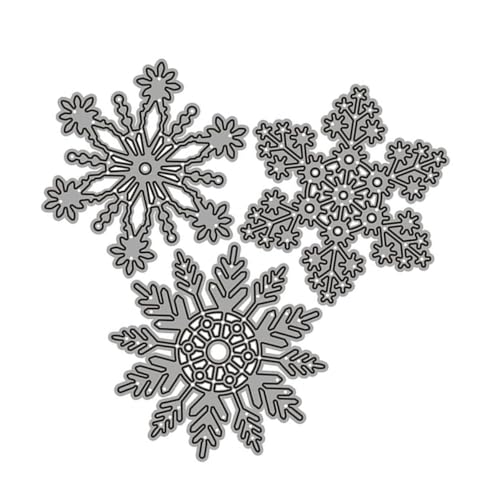 Beatifufu Schneeflocken Stanzformen Metall Prägeschablonen für DIY Scrapbooking Karten Basteln Schneiden Stanzschablonen Langlebig Sicher für Handwerk von Beatifufu