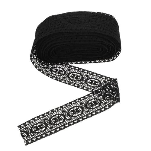 Beatifufu Schwarze Elastische Spitzenbordüre DIY Nähzubehör für Kleidung Dekoration Feine Verarbeitung Strapazierfähiges Spitzenband für Hochzeits Festmode von Beatifufu
