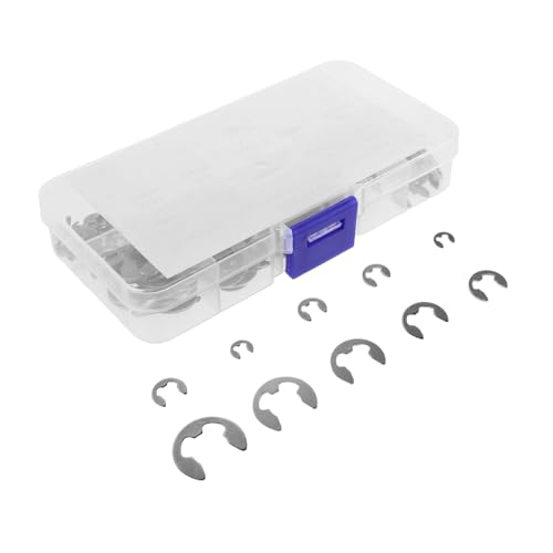 Beatifufu Sicherungsringe Sortiment mit Kunststoffbox Praktische und Langlebige Retentionsringe für Einfache Handhabung und Installation von Beatifufu