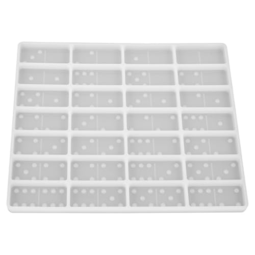Beatifufu Silikonform für Domino Epoxidharz Gießform Wiederverwendbar DIY Silikonform für Kunsthandwerk für und Designs Weiße Silikonmuster von Beatifufu