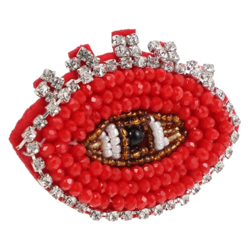 Beatifufu Stylischer DIY Klebeflicken für Kleidung Langlebiger Stoffpatch mit Kreativer Perlen Augen Applikation Vielseitig zum Aufnähen und Reparieren von Textilien und Taschen Modisches von Beatifufu